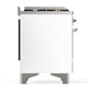 Ilve UM60FNR3WHC Ilve Um60Fnr3Whc Majestic Iii 60 Inch Dual Fuel Range With 9 Burners And Griddle, Dual Function Burner Up To 25,000 Btu (Natural Gas, Triple Glass Door, White, Chrome)