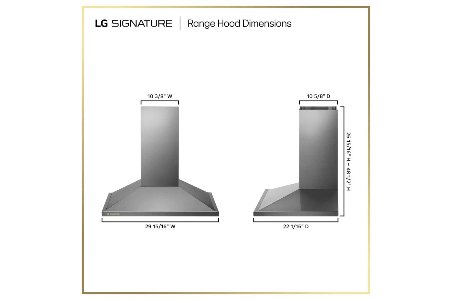 Lg HCEU3039X Lg Signature 30 Inch Wall Mount Chimney Hood