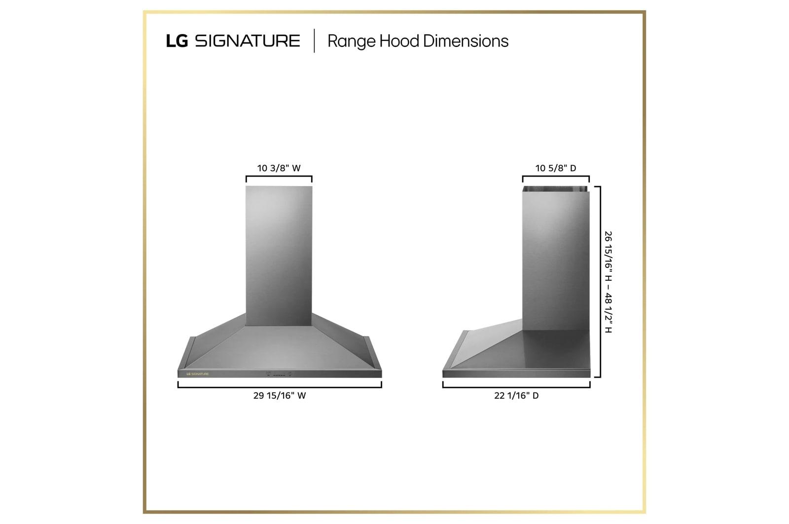 Lg HCEU3039X Lg Signature 30 Inch Wall Mount Chimney Hood
