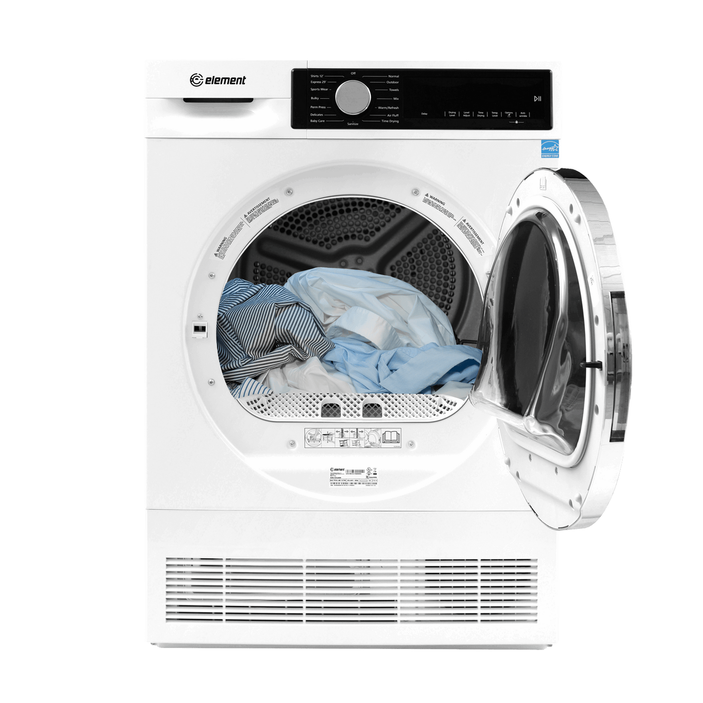 Element Appliance ECD4224EGW Element 4.0 Cu. Ft. Front Load Electric Dryer - White, Energy Star (Ecd4224Egw)