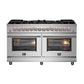 Forno FFSGS612560 Forno Massimo 60-Inch Freestanding Dual Fuel Range, 10 Burners, Double Convection Ovens