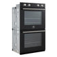 Forno FBOEL132430BLK Forno Vomero 30-Inch Double Wall Oven, Black, 10 Cu.Ft Total Capacity, 7100W Convection, Mechanical Controls, Manuel Steam Clean