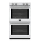 Forno FBOEL132430WHT Forno Vomero 30-Inch Double Wall Oven, White, 10 Cu.Ft Total Capacity, 7100W Convection, Mechanical Controls, Manuel Steam Clean