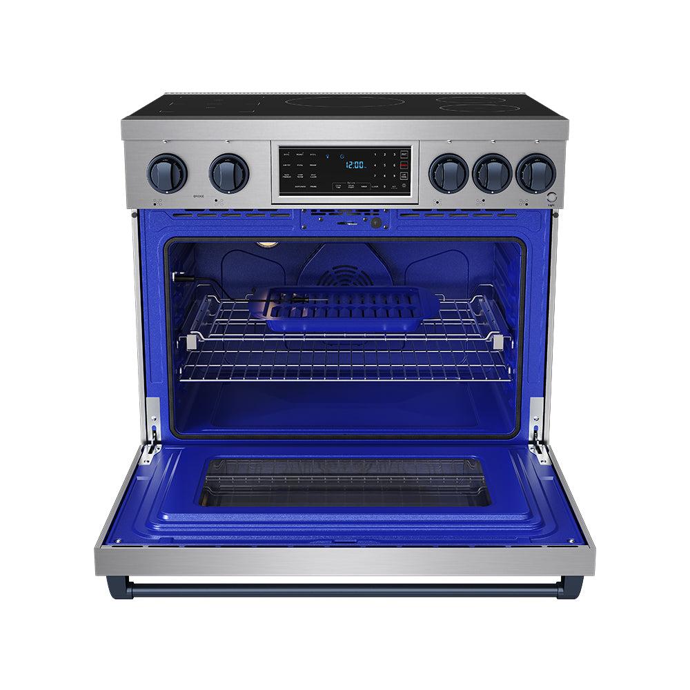 Thor Kitchen RSI36BLU 36 Inch Professional Induction Range With Tilt Panel Touch Control In Stainless Steel And Blue Gordon Ramsay Series