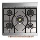 Ilve UM30QNR3SSPLP Ilve Um30Qnr3Ssplp Majestic Iii 30 Inch Dual Fuel Range With 5 Black Brass Burners, Dual Function Burner Up To 25,000 Btu (Liquid Propane, Solid Door, Stainless Steel, Copper)