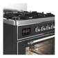 Ilve UM30NR3MGCLP Ilve Um30Nr3Mgclp Majestic Iii 30 Inch Dual Fuel Range With 5 Black Brass Burners, Dual Function Burner Up To 25,000 Btu (Liquid Propane, Triple Glass Door, Graphite Matte, Chrome)