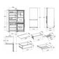 Verona VEFBF2814RSL Verona Vefbf2814Rsl 28 Inch Bottom Freezer Refrigerator With 14.8 Cu. Ft. Total Capacity, Recessed Handle, Reversible Doors, Ice Maker, Energy Star