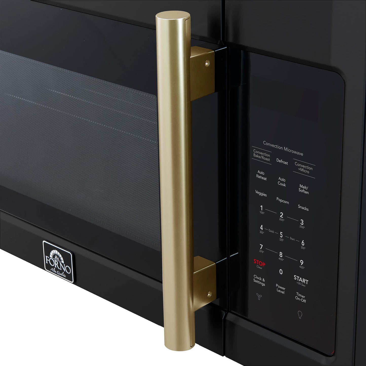 Forno FOTR303830BLK Forno Fornace 30-Inch Over The Range Convection Microwave, Black - 1.5 Cu.Ft, 300 Cfm Vent, Touch Control, Led Light