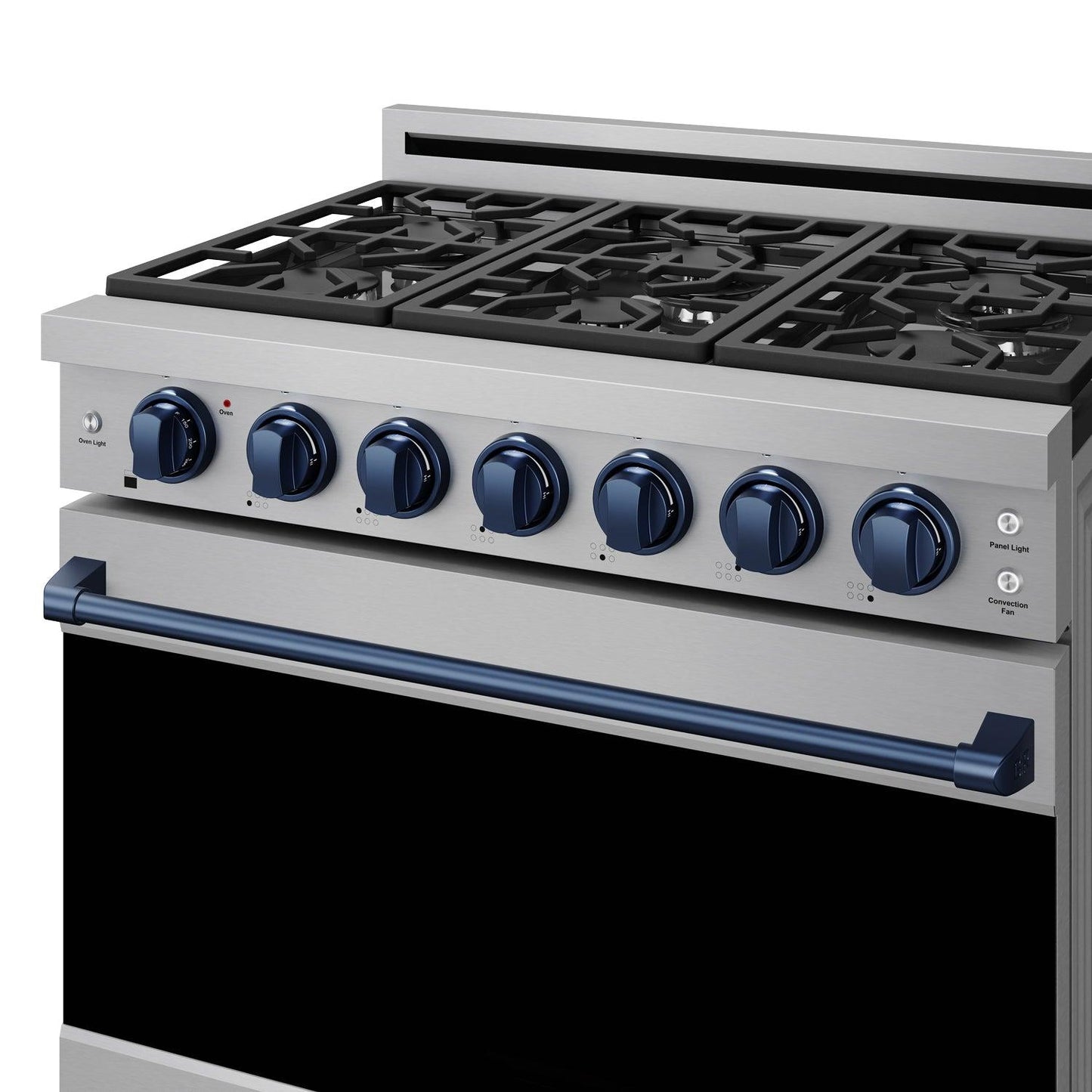 Thor Kitchen RSG36PBLU 36 Inch Professional Gas Range With Precision Knob In Stainless Steel And Blue Gordon Ramsay Series