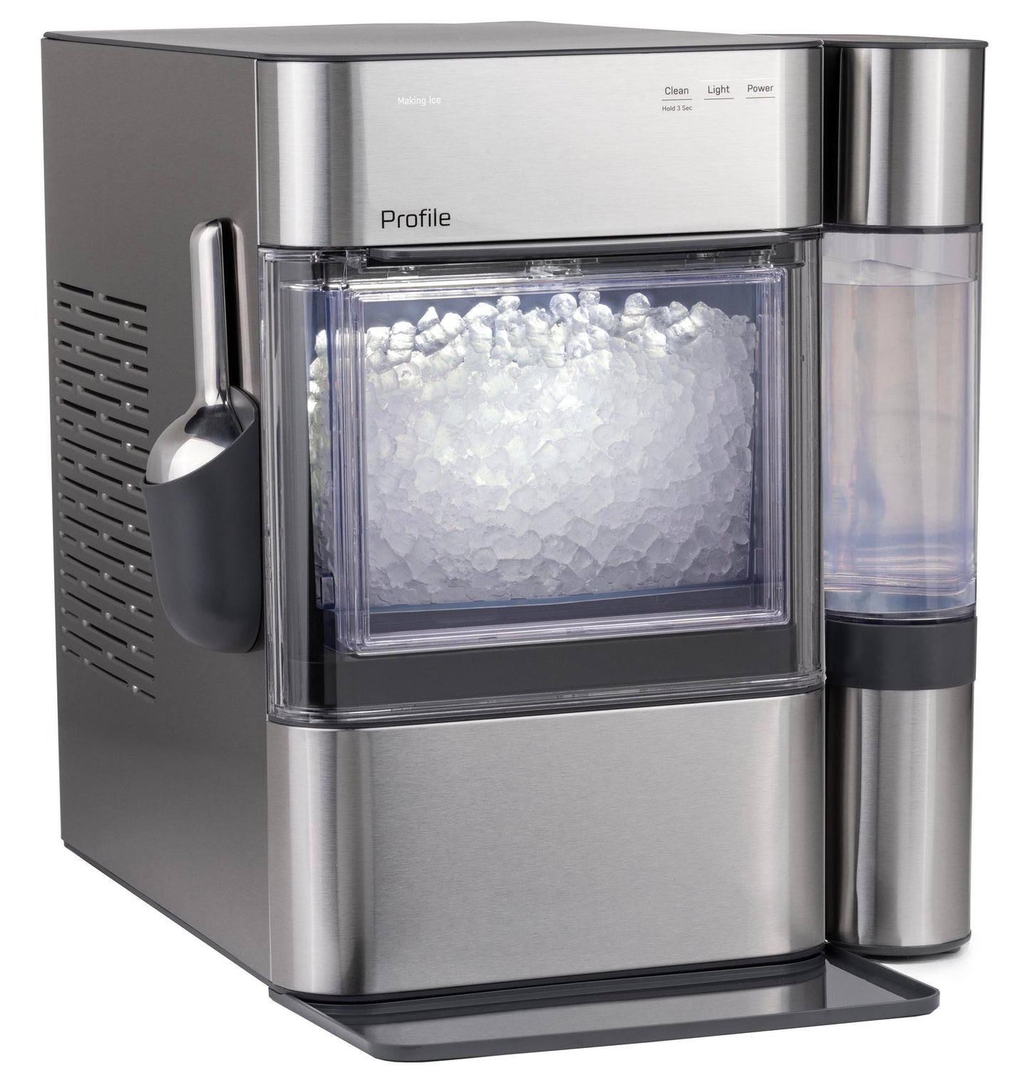 Ge Appliances XPIO13SWSS Ge Profile™ Opal™ 2.0 Ultra Nugget Ice Maker With Side Tank And Scale Inhibiting Filter