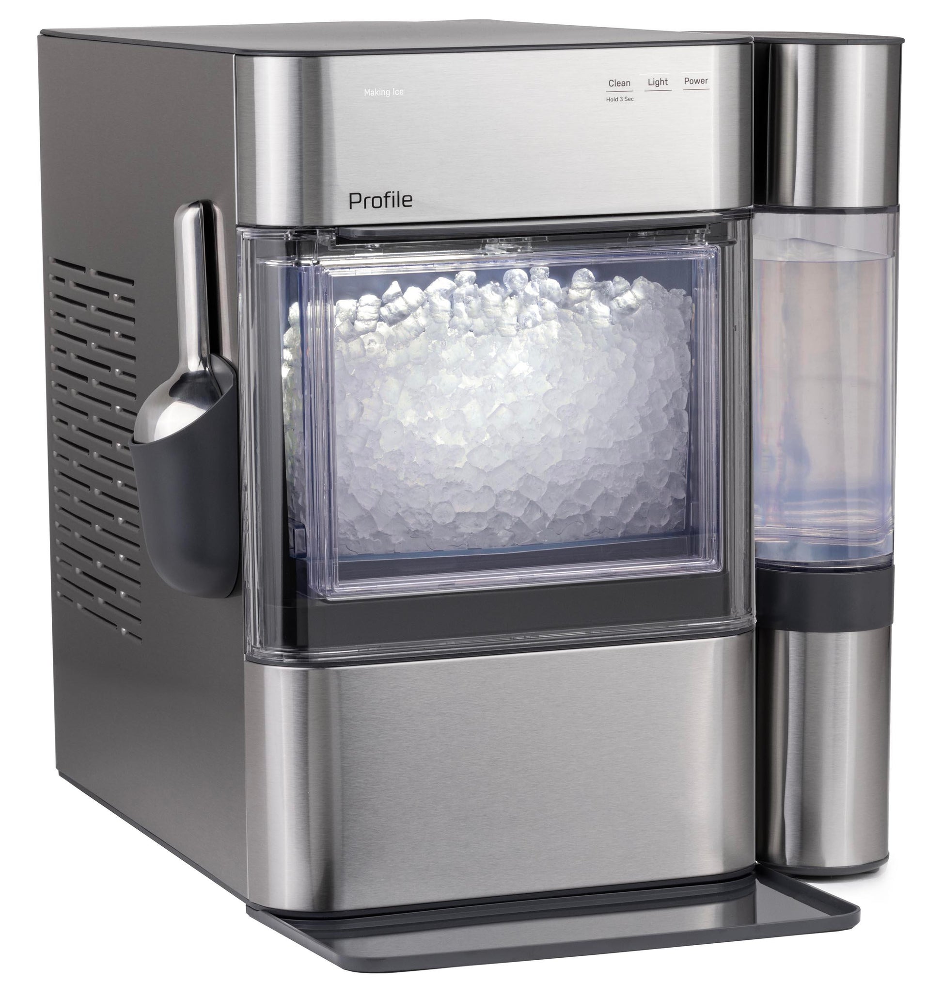 Ge Appliances XPIO13SWSS Ge Profile™ Opal™ 2.0 Ultra Nugget Ice Maker With Side Tank And Scale Inhibiting Filter