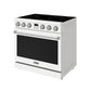 Thor Kitchen ARE36W 36 Inch Electric Range In White - Contemporary Professional
