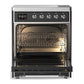 Ilve UMIB30NR3MGC Ilve Umib30Nr3Mgc Majestic Iii 30 Inch Induction Range With 4 Elements, 4 Cu. Ft. Oven Capacity (Triple Glass Door, Graphite Matte, Chrome)