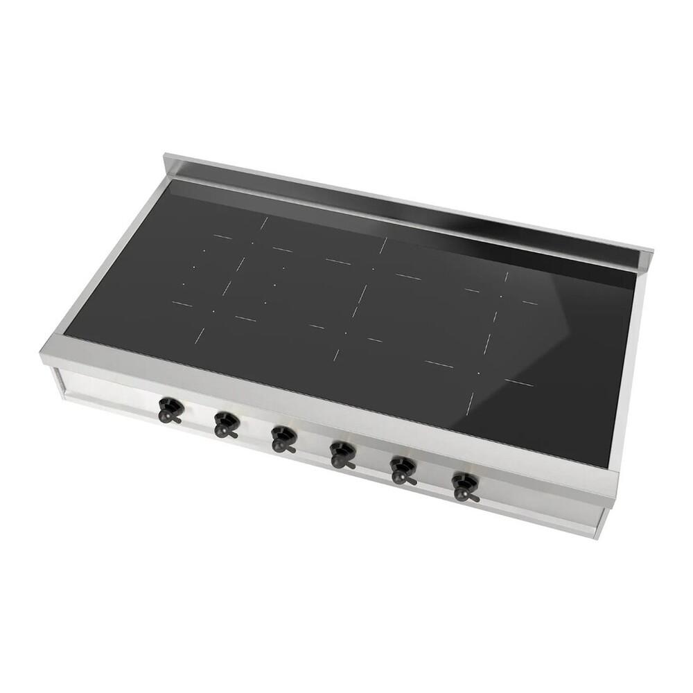 Ilve UHCPI486NSSB Ilve Uhcpi486Nssb Nostalgie Ii 48 Inch Built-In Induction Rangetop With 6 Elements, Stainless Steel (Burnished)