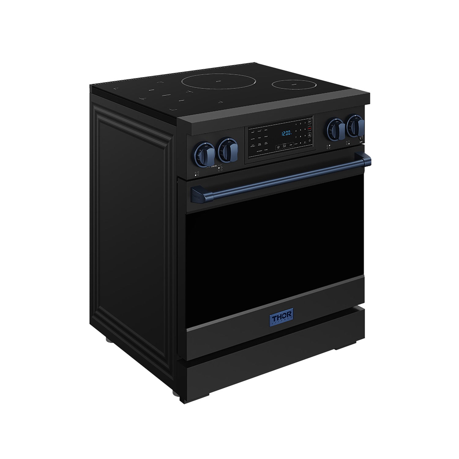 Thor Kitchen RSI30BBLU 30 Inch Professional Induction Range With Tilt Panel Touch Control In Black And Blue Gordon Ramsay Series