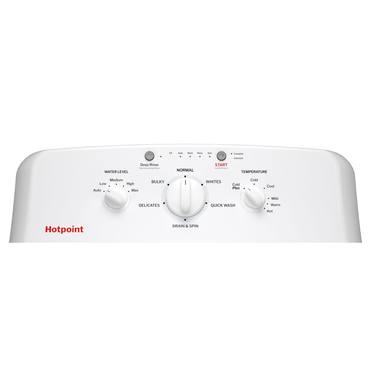 Hotpoint HTW265ASWWW Hotpoint® 4.0 Cu. Ft. Capacity Washer With Stainless Steel&#X00A0;Basket,Cold&#X00A0;Plus And Water Level&#X00A0;Control&#X200B;