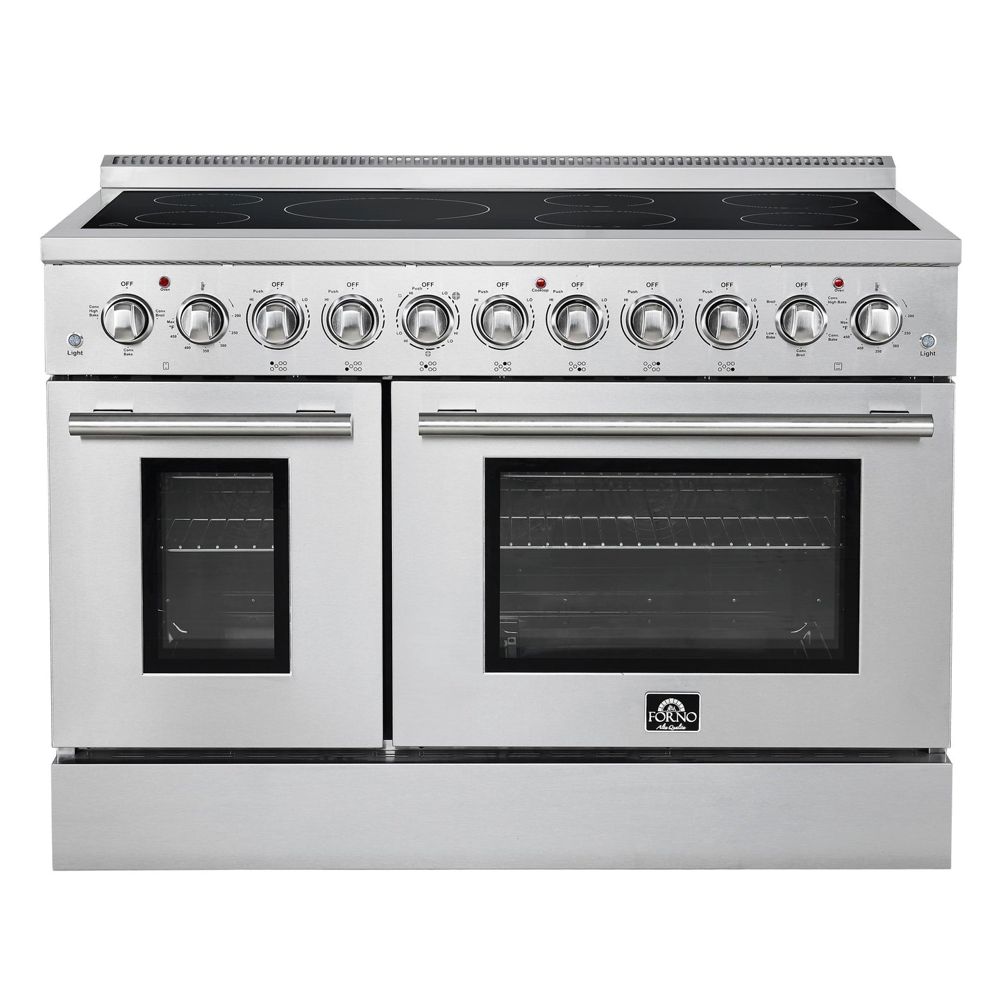 Forno FFSEL601148 Forno Paolo 48 Inch Freestanding Electric Range, Stainless Steel, 6.7 Cu.Ft, True Convection Oven, Energy Efficient