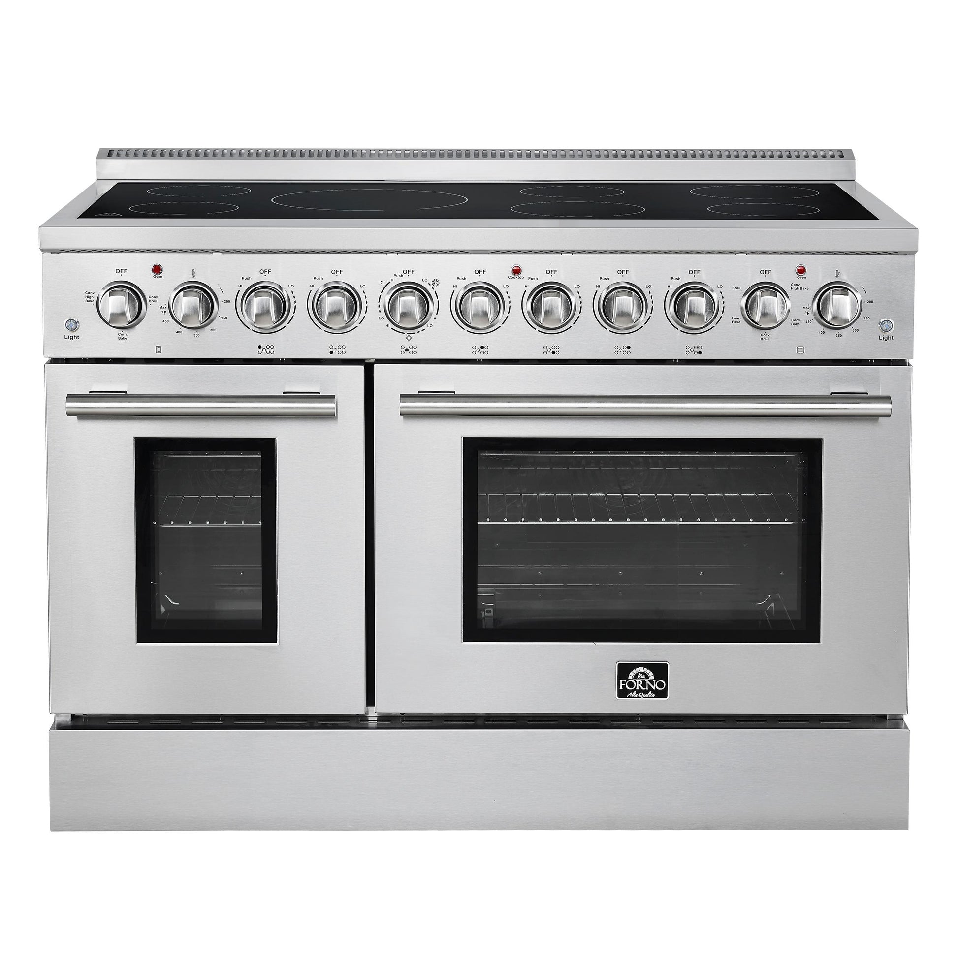 Forno FFSEL601148 Forno Paolo 48 Inch Freestanding Electric Range, Stainless Steel, 6.7 Cu.Ft, True Convection Oven, Energy Efficient