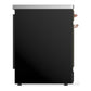 Ilve UMIB30QNR3BKP Ilve Umib30Qnr3Bkp Majestic Iii 30 Inch Induction Range With 4 Elements, 4 Cu. Ft. Oven Capacity (Solid Door, Glossy Black, Copper)
