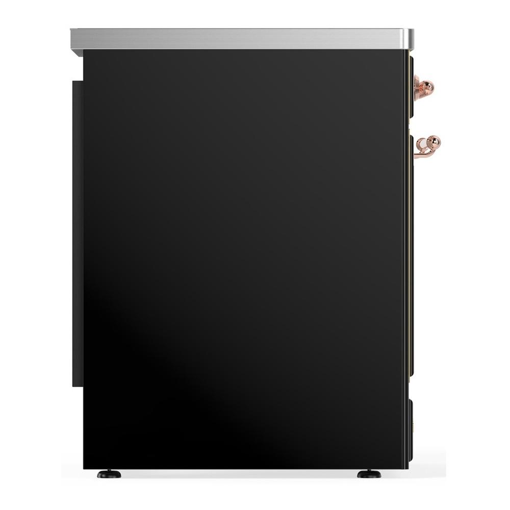 Ilve UMIB30QNR3BKP Ilve Umib30Qnr3Bkp Majestic Iii 30 Inch Induction Range With 4 Elements, 4 Cu. Ft. Oven Capacity (Solid Door, Glossy Black, Copper)