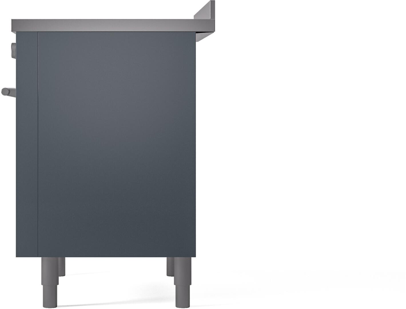 Ilve UPI366WMPBG Professional Plus Ii 36 Inch Electric Freestanding Range In Blue Grey With Trim