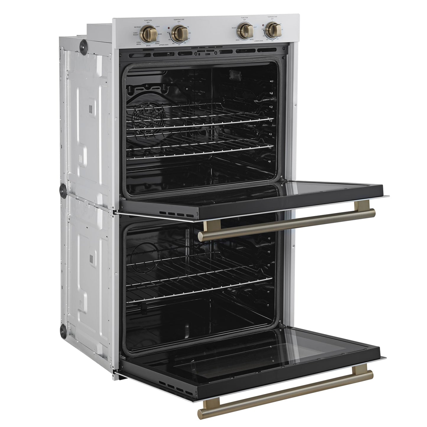 Forno FBOEL132430WHT Forno Vomero 30-Inch Double Wall Oven, White, 10 Cu.Ft Total Capacity, 7100W Convection, Mechanical Controls, Manuel Steam Clean