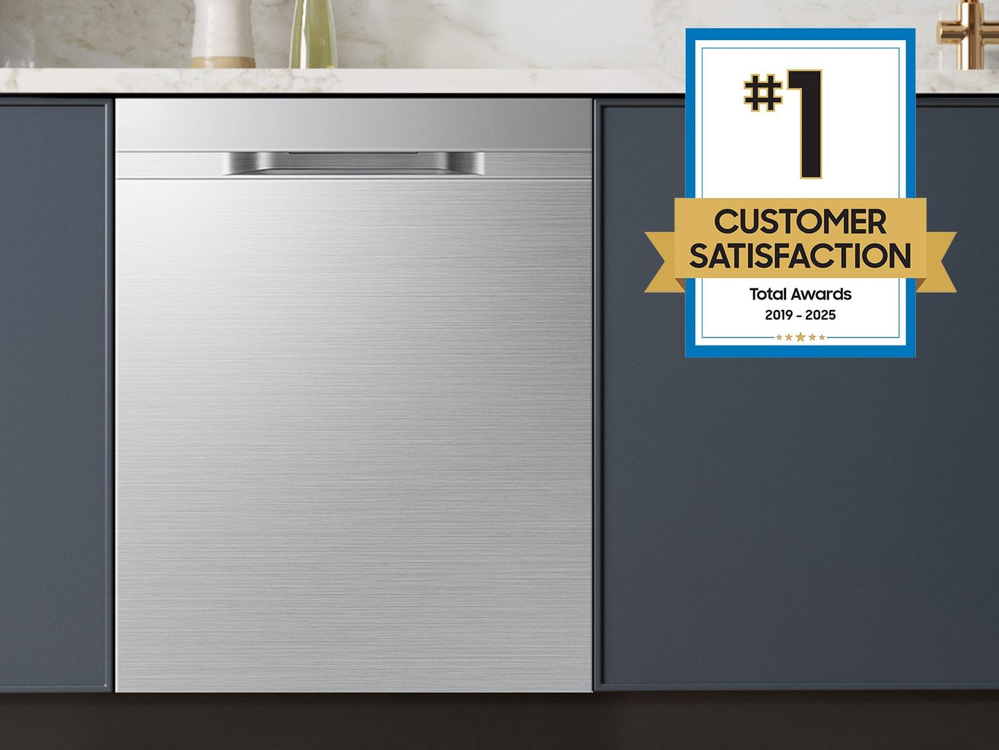 Samsung DW70H83YEUR Dishwasher With 3 Point Wash System Autorelease™ Door 3Rd Rack 48 Dba