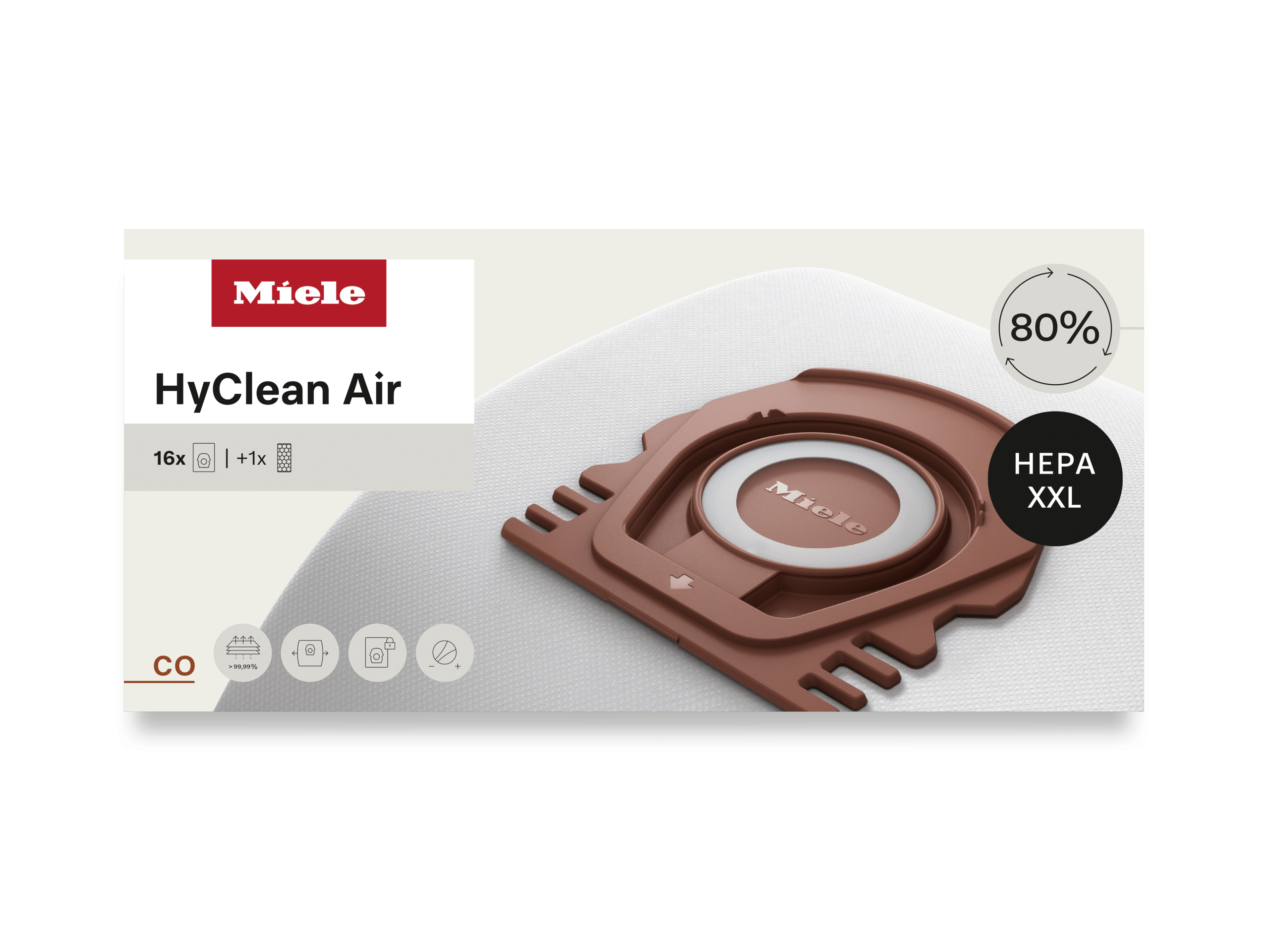 Miele COPERFORMANCEPACKHYCLEANAIR 16 Vacuum Bags And A Hepa Filter At A Special Price - For Guard M1.