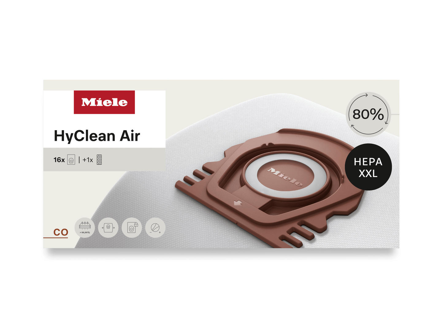 Miele COPERFORMANCEPACKHYCLEANAIR 16 Vacuum Bags And A Hepa Filter At A Special Price - For Guard M1.