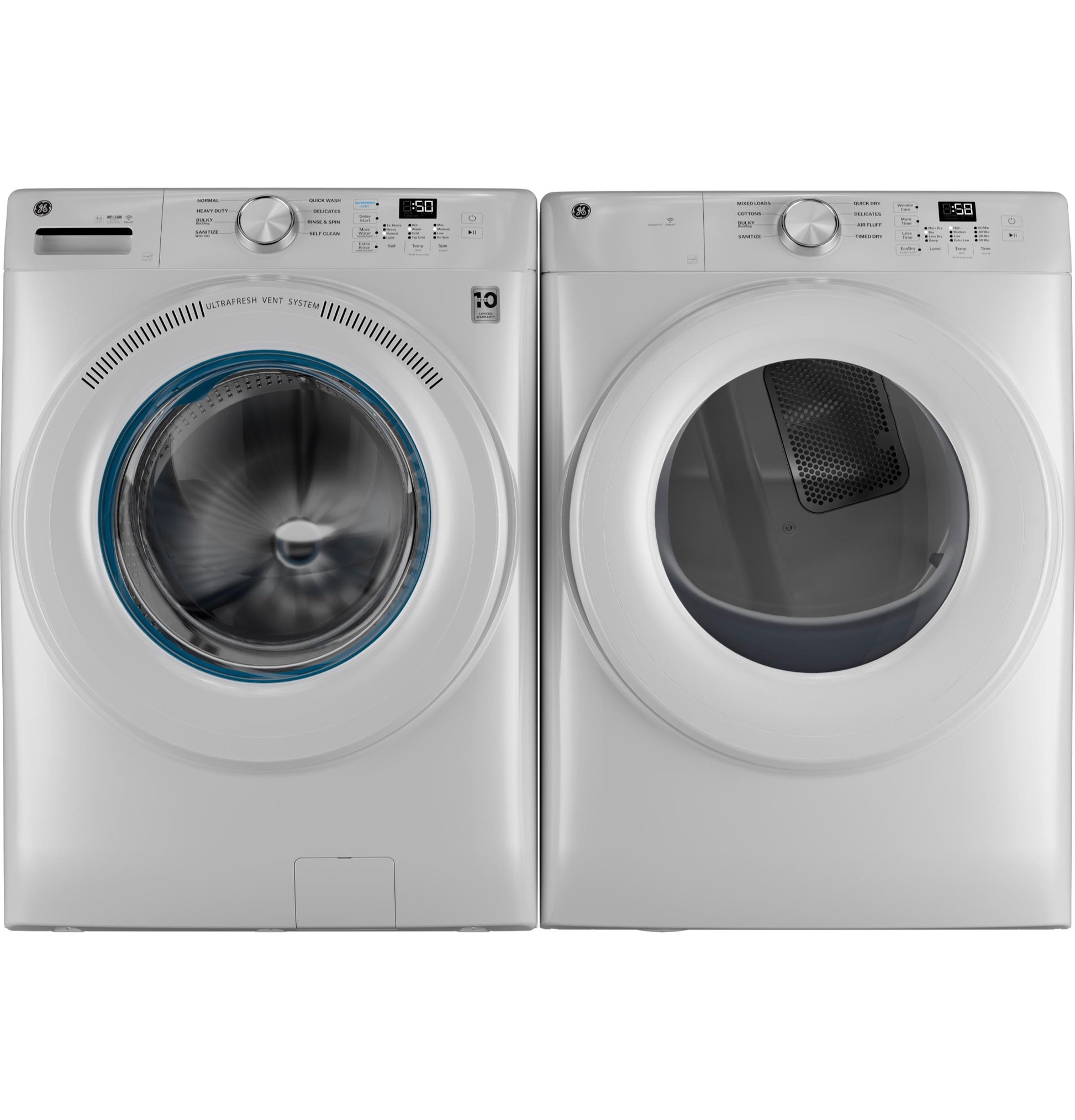 Ge Appliances GFD35GSSYWW Ge® Energy Star® 7.8 Cu. Ft. Capacity Smart Front Load Gas Dryer