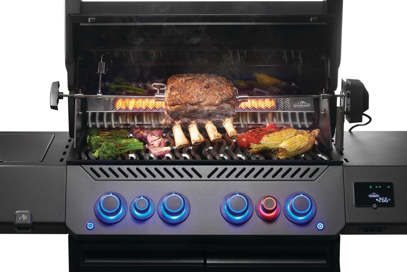 Napoleon Bbq P500VXRSIBPKPHM Phantom Prestige 500 Connected Rsib With Infrared Side And Rear Burner , Propane, Matte/Matt Black