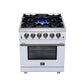 Forno FFSGS623930WHT Forno Massimo 30-Inch White Freestanding Gas Range, 5 Burners, True Convection Oven