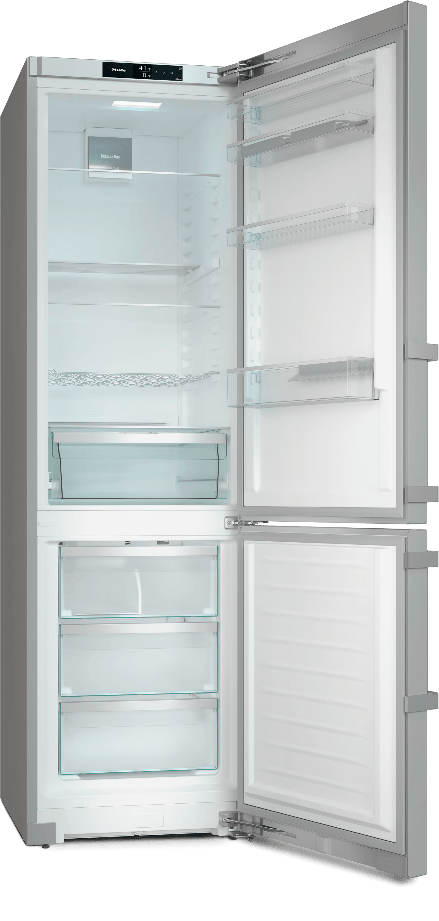 Miele KFN4799DDENA Kfn 4799 Dde Na Stainless Steel/Cleansteel - Freestanding Fridge-Freezer With Dailyfresh, Nofrost, And Icemaker For Fresh Ice Cubes Any Time.