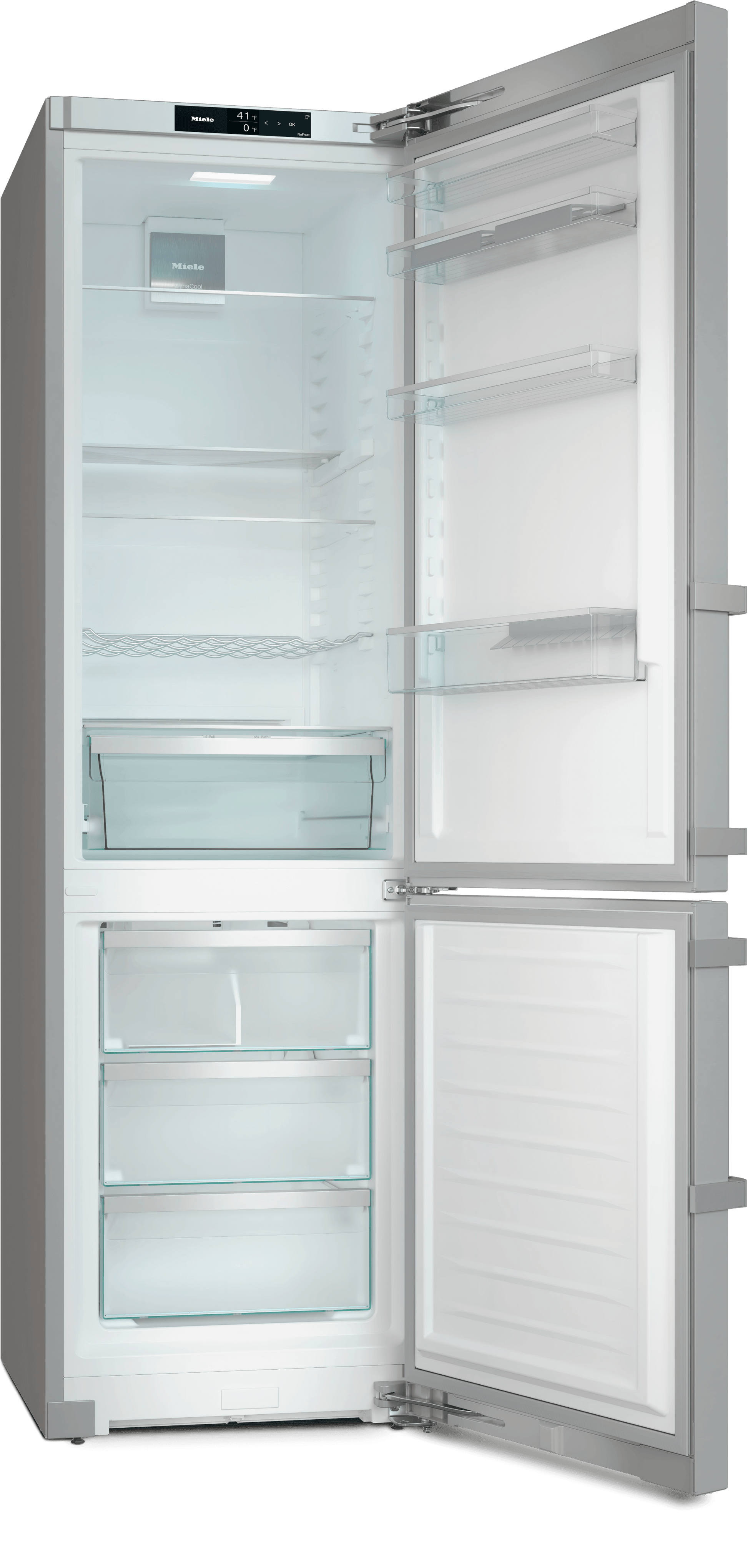Miele KFN4799DDENA Kfn 4799 Dde Na Stainless Steel/Cleansteel - Freestanding Fridge-Freezer With Dailyfresh, Nofrost, And Icemaker For Fresh Ice Cubes Any Time.