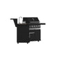 Forno FODKT2582BLK Forno All Aperto 62,600 Btu Bbq, 3 Stainless Steel Burners, Infrared Burners, Sink Module, Black Sintered Stone Countertops, Bar And Beverage Center