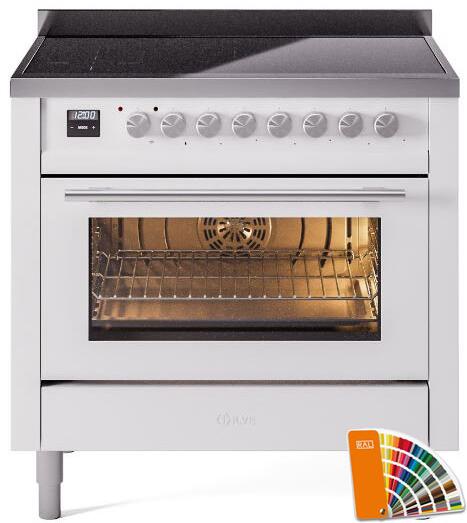 Ilve UPI366WMPRA Professional Plus Ii 36 Inch Electric Freestanding Range In Ral Custom Color With Trim