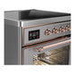 Ilve UMIB30NR3SSP Ilve Umib30Nr3Ssp Majestic Iii 30 Inch Induction Range With 4 Elements, 4 Cu. Ft. Oven Capacity (Triple Glass Door, Stainless Steel, Copper)