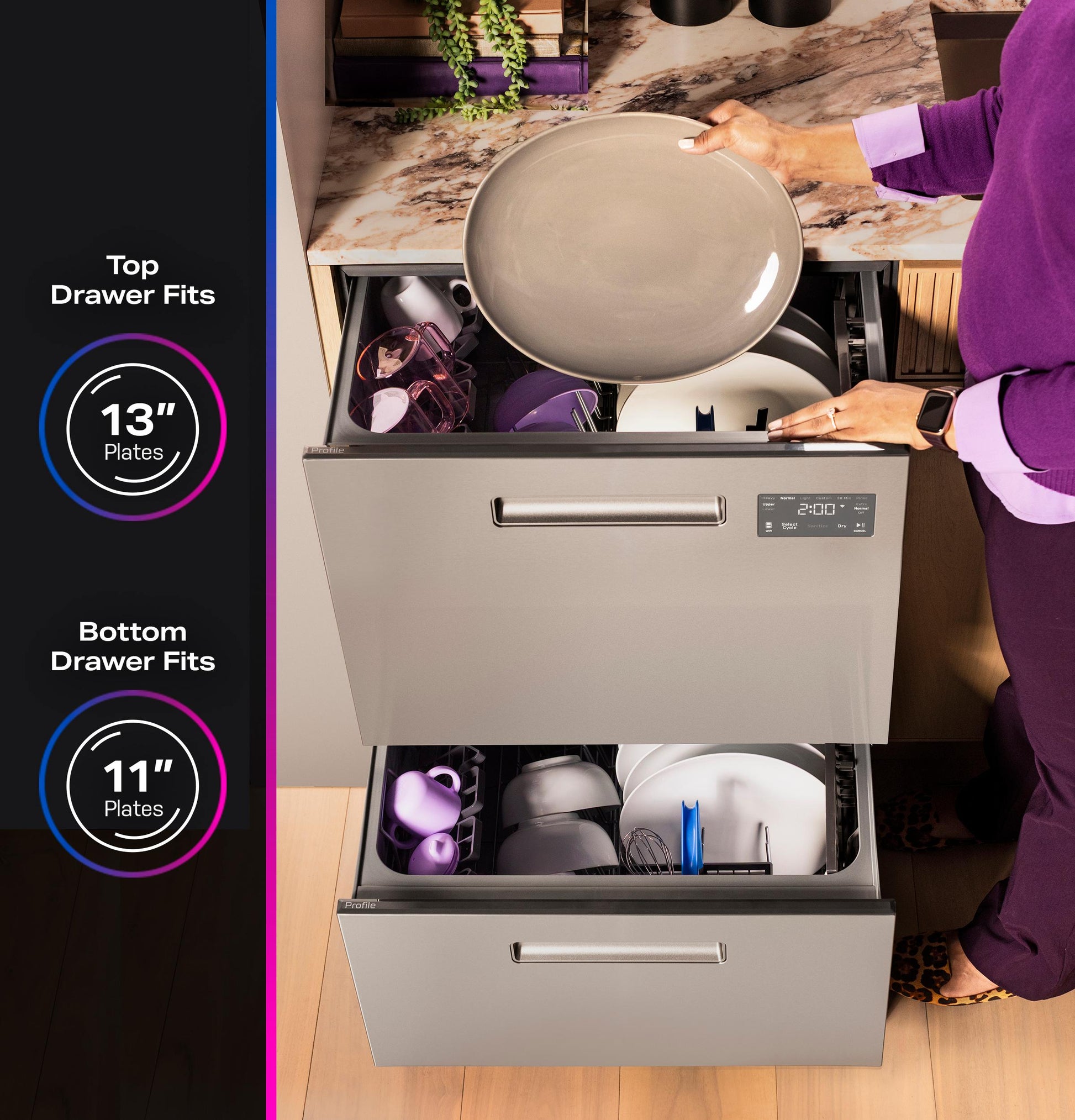 Ge Appliances PDD415PYYFS Ge Profile&#8482; Dishwasher Double Drawer