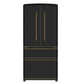 Forno FFFFD179133BLK Forno Luigi 33-Inch French Door Refrigerator, 18 Cu.Ft, Black Finish, Antique Brass Handles, Energy Star Certified
