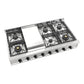 Ilve UHCP48FNSSB Ilve Uhcp48Fnssb Nostalgie Ii 48 Inch Built-In Gas Rangetop With Griddle, In Stainless Steel (Natural Gas, Burnished)