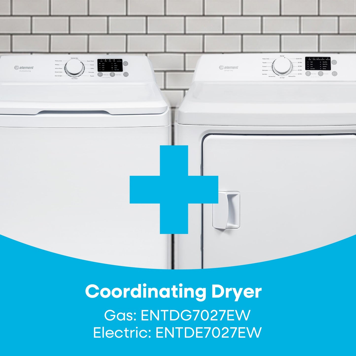 Element Appliance ENTW3925EW Element 3.9 Cu. Ft. Top Load Washer With Agitator - White (Entw3925Ew)