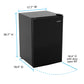 Avanti AVRM25F1B Avanti 2.5 Cu. Ft. Compact Refrigerator, Mini-Fridge, In Black (Avrm25F1B)