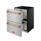 Thor Kitchen RZ24URSG 24 Inch Undercounter Built-In / Freestanding Drawer Freezer - Stainless Steel/Rose Gold Gordon Ramsay Series