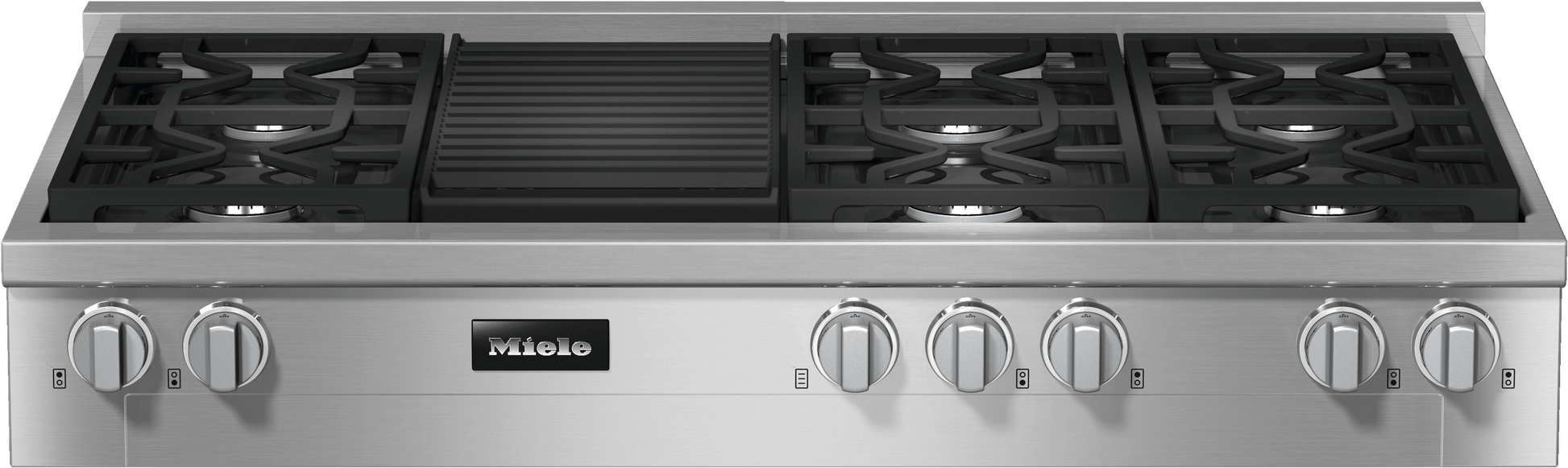 Miele KMR13553GGR Kmr 1355-3 G Gr Edst/Clst - 48-Inch Range Top With 6 Burners And Grill For Flexibility And High Performance