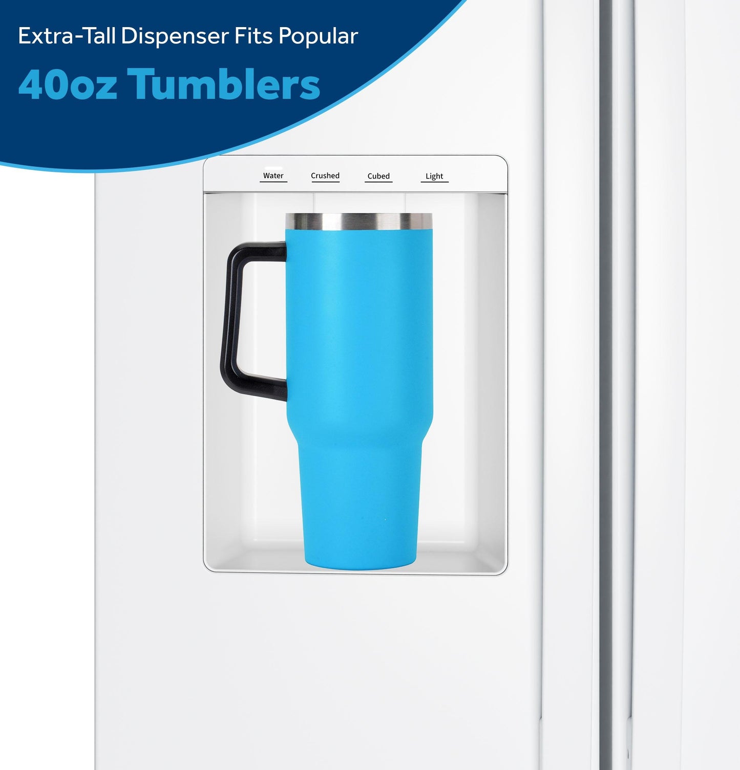 Ge Appliances GSS28NGYWW Ge® 27.9 Cu. Ft. Side-By-Side Refrigerator With Extra Tall Dispenser And In-Door Icemaker