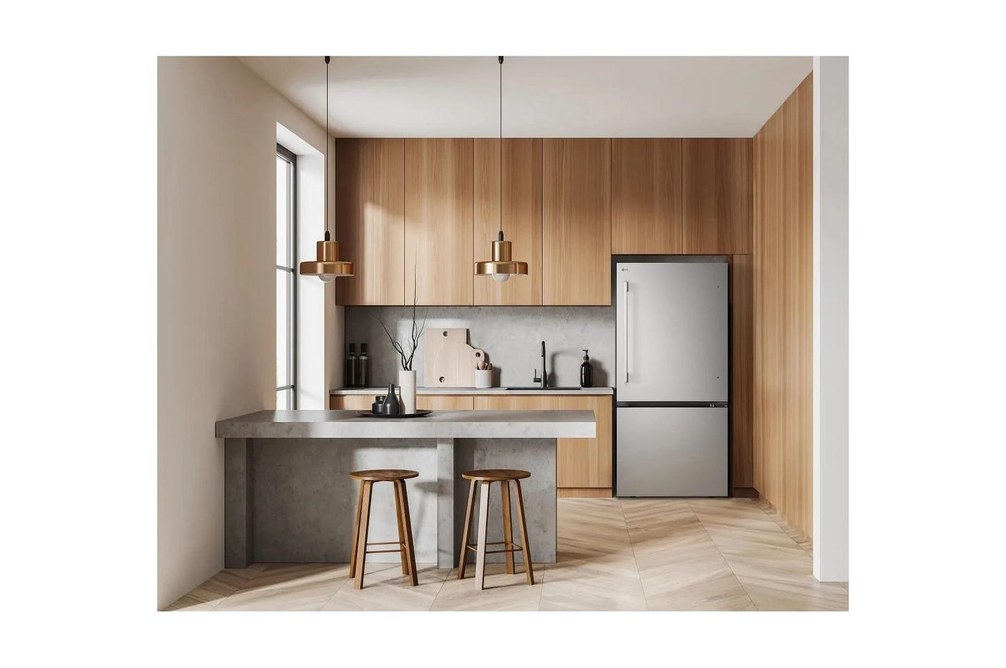 Lg LB26H2200S 26 Cu. Ft. Bottom Freezer Refrigerator