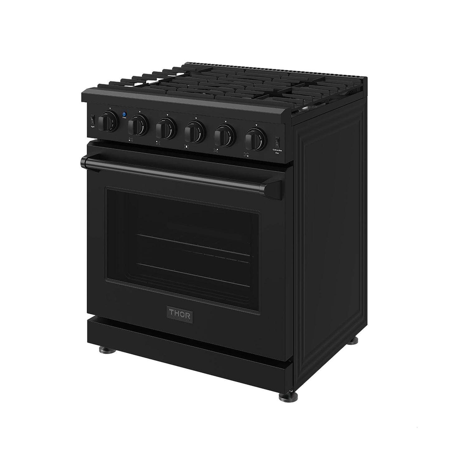 Thor Kitchen LRG3001UB 30 Inch Professional Gas Range In Black