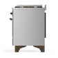 Ilve UM48FQNR3SSB Ilve Um48Fqnr3Ssb Majestic Iii 48 Inch Dual Fuel Range With 8 Burners And Griddle, Dual Function Burner Up To 25,000 Btu (Natural Gas, Solid Door, Stainless Steel, Burnished)
