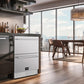 Forno FDROD161124S Forno Como 24-Inch Indoor Outdoor Drawer Refrigerator, 4.87 Cu.Ft, Stainless Steel Interior, Adjustable Shelves, Led Lighting