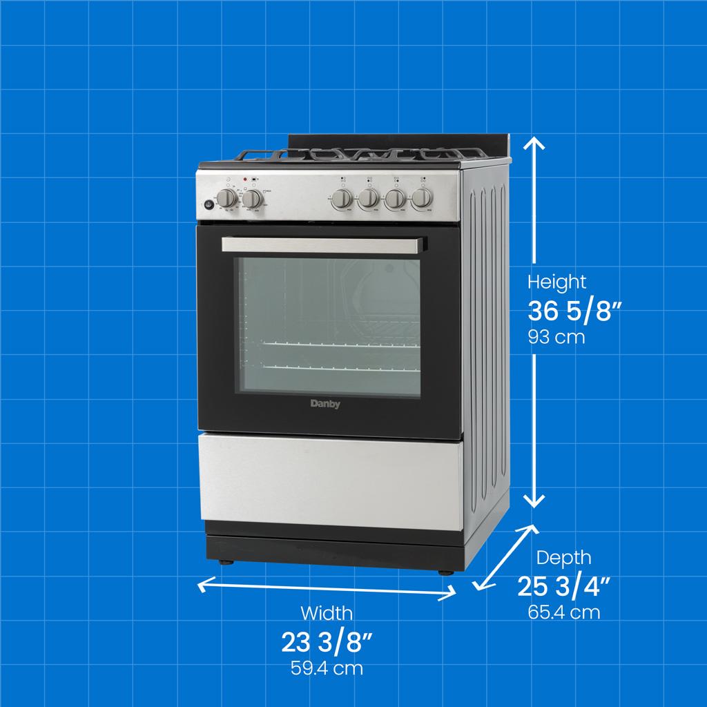 Danby DR24V1BSSGLP Danby 24 Wide Gas Range In Stainless Steel